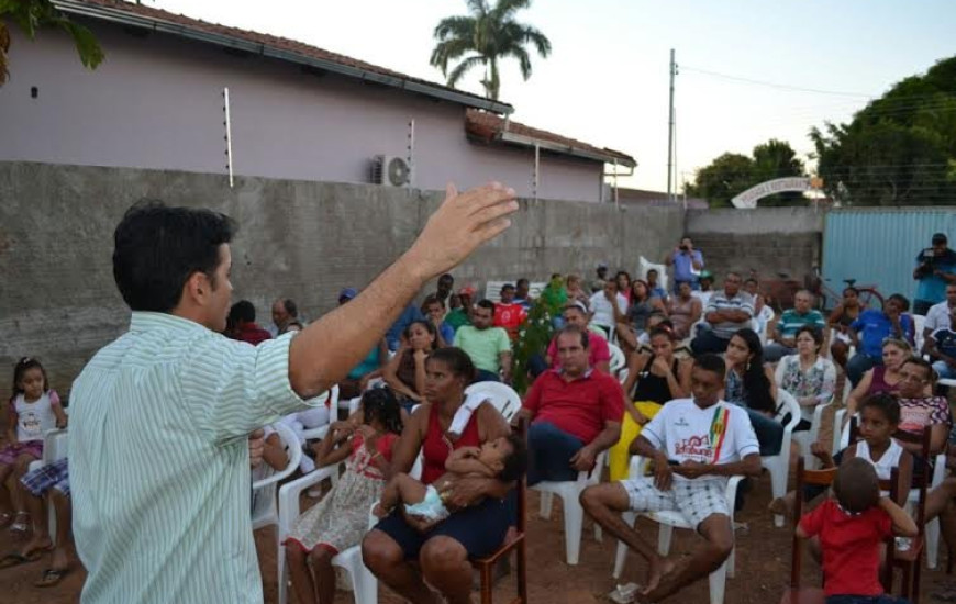 Marcelo Lelis durante visita a Paranã