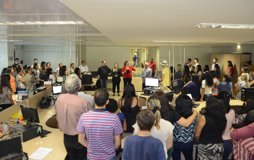 Reunião com servidores da Semed.