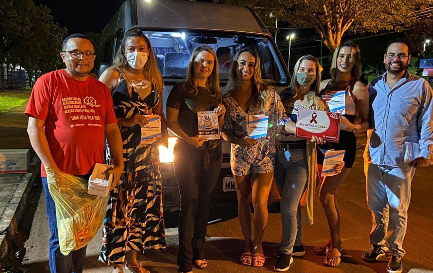 Representantes da instituições durante a ação em Palmas 