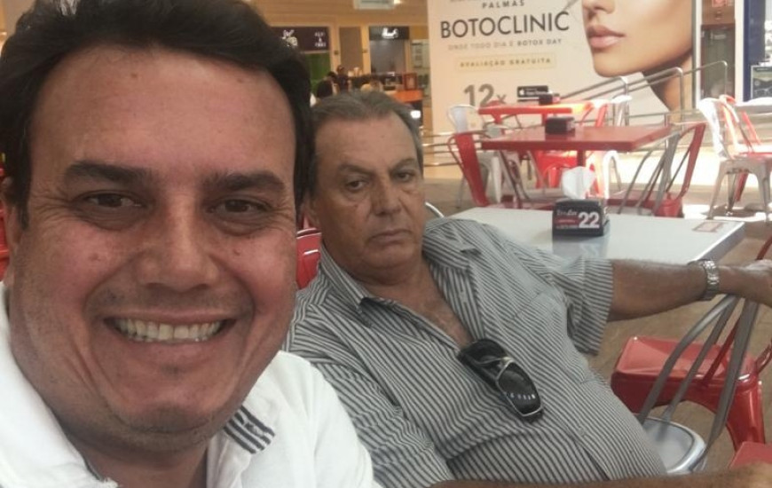 Presidente da Câmara de Gurupi, Wendel Gomides, com o pai, Guiomar Antônio