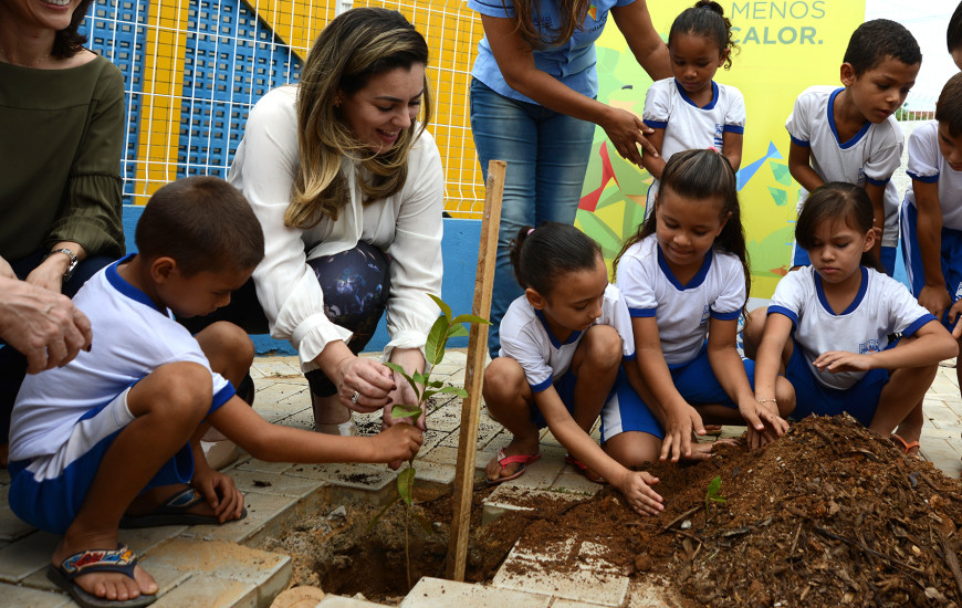Projeto visa arborizar o entorno das 74 unidades educacionais do município