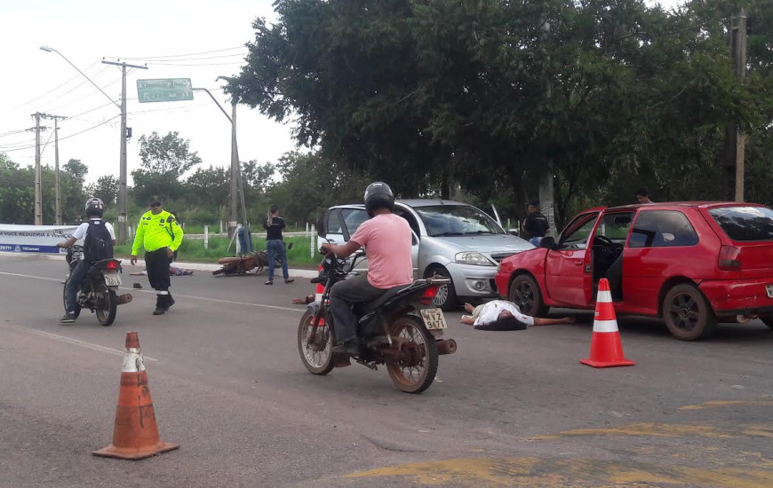 Simulação chamou a atenção dos motoristas