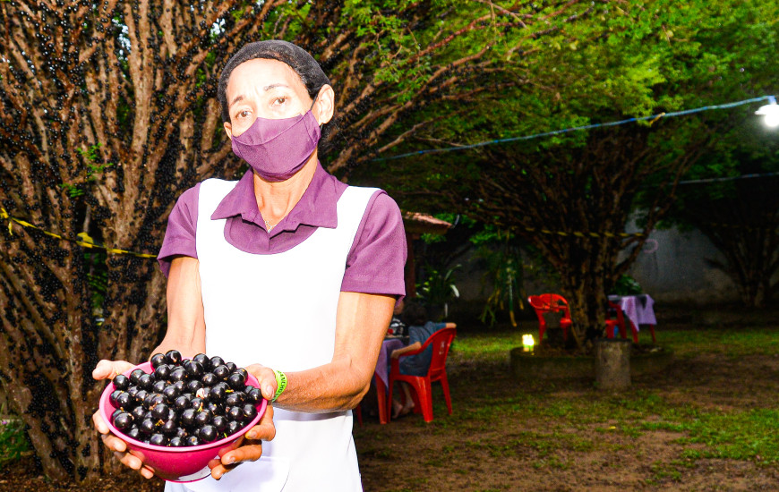 A visitação inclui a colheita da fruta e degustação de pratos vendidos.