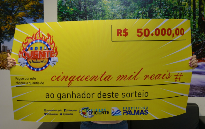 R$ 50 mil serão sorteados no próximo dia 20 de outubro