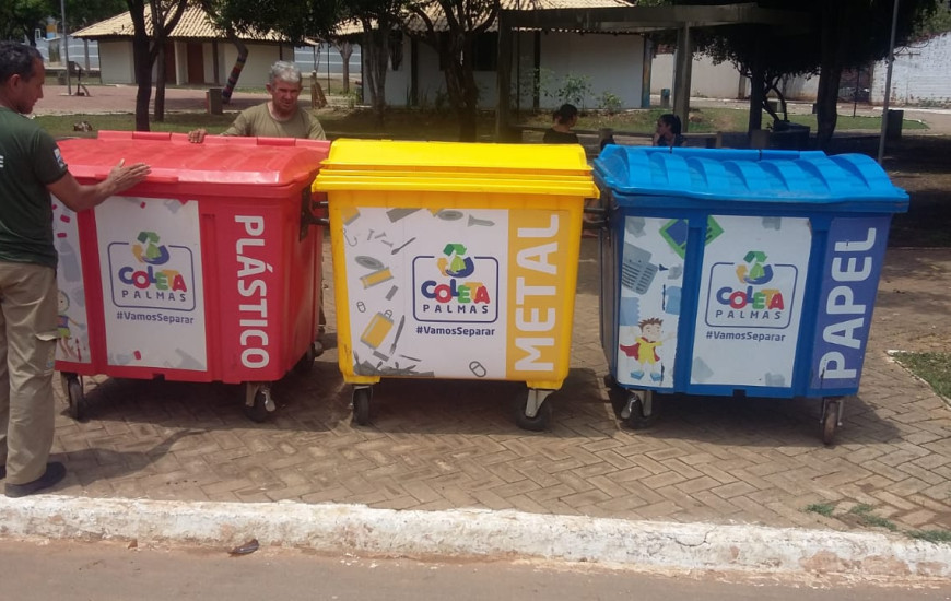 Ponto de coleta em Taquaruçu