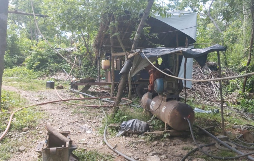  Garimpo funcionava em uma fazenda 