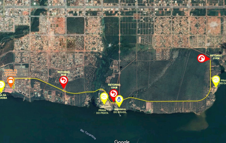 Percurso da Meia Maratona das Praias