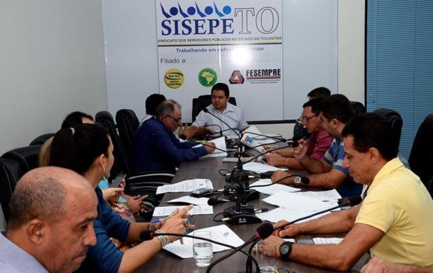 Reunião das entidades sindicais no Sisepe