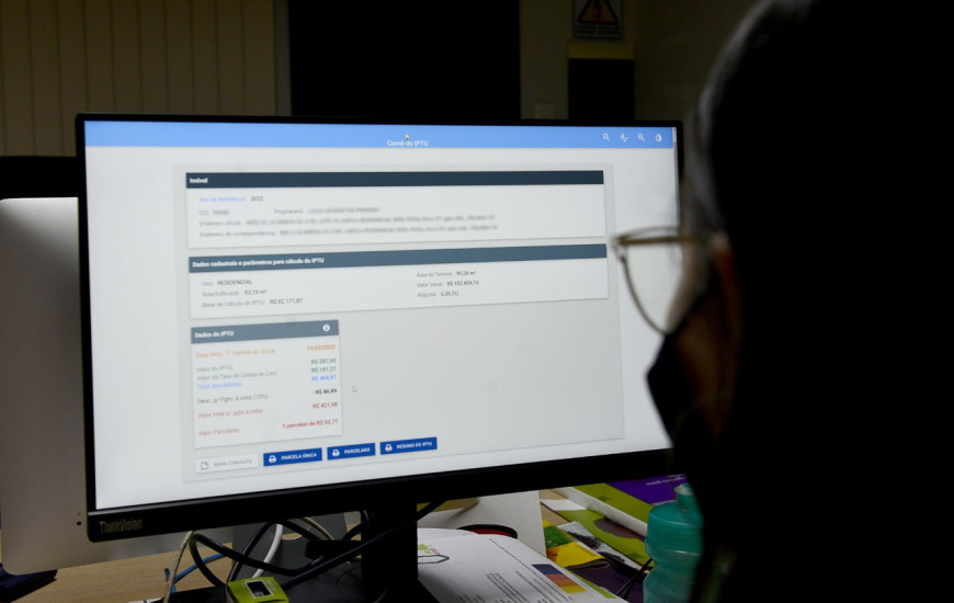 Carnês do IPTU podem ser impressos no site da Prefeitura de Palmas