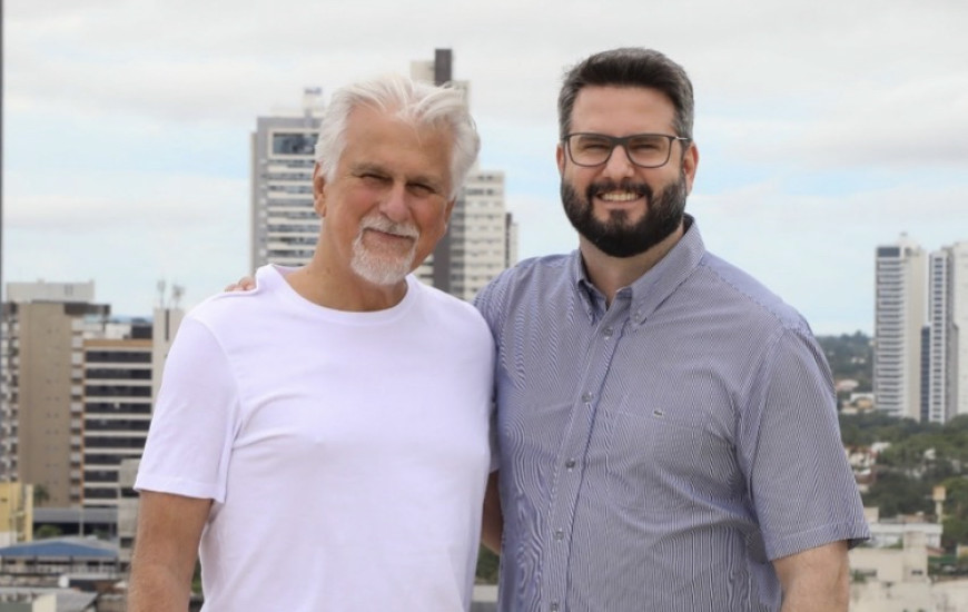 Mantoan e o pai, Rangel, em recente visita dele a Palmas