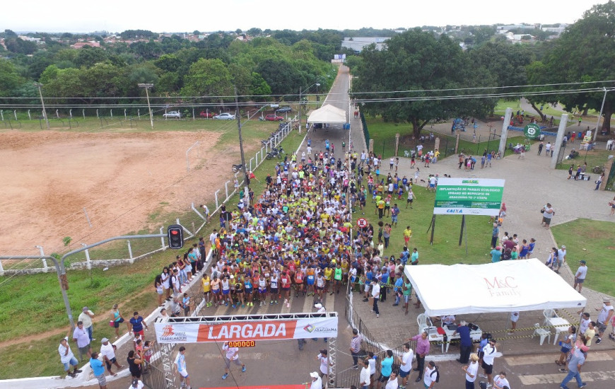 Momento da largada, no Parque Cimba