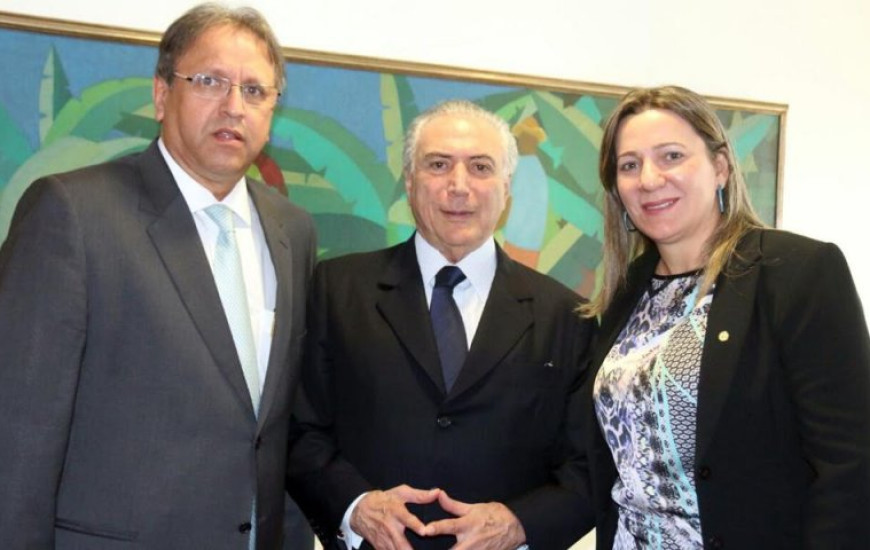 Governador, Temer e Dulce Miranda