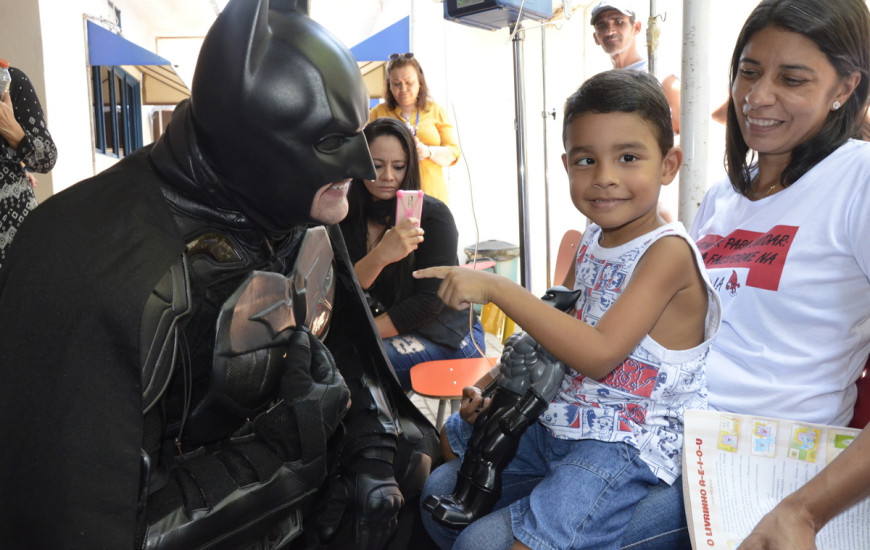 Crianças internadas no HIP festejaram a visita 