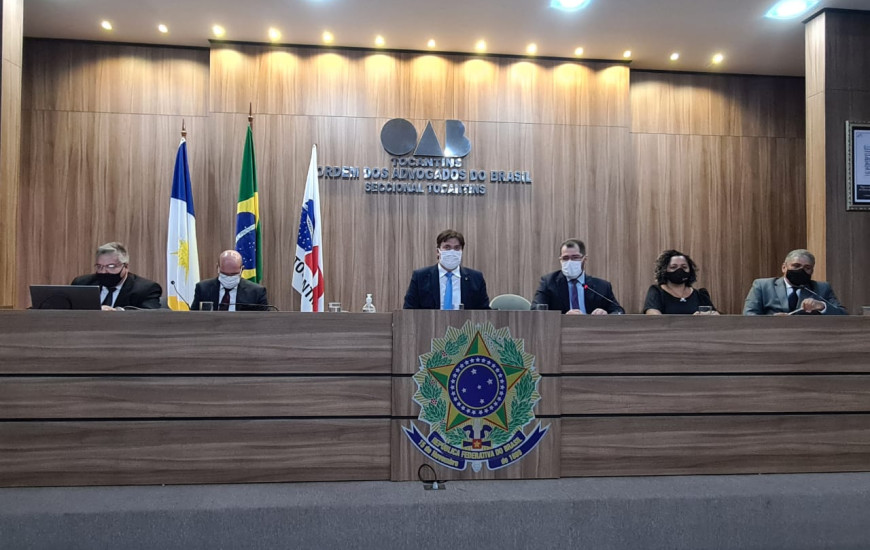 Conselho da OAB durante reunião realizada nesta quinta-feira, 22.