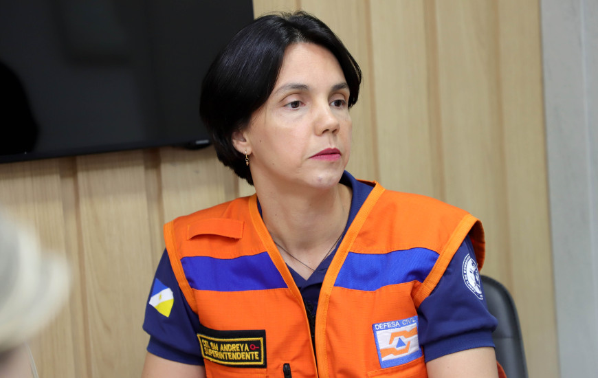 Sup. do Comando de Ações de Defesa Civil do Tocantins, coronel Andreya de Fátima