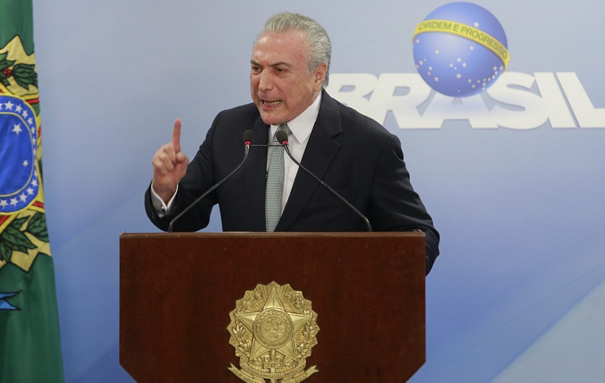 Em pronunciamento, Temer diz que não renunciará