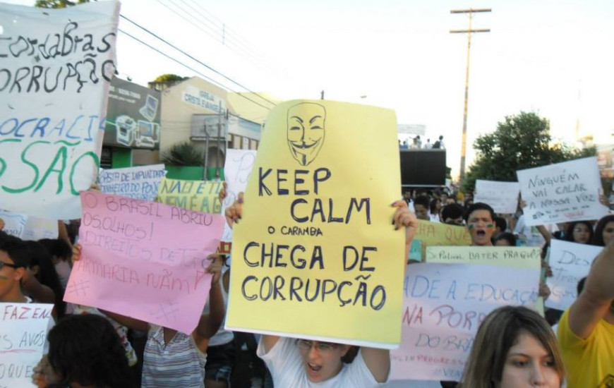 Manifestantes em Gurupi