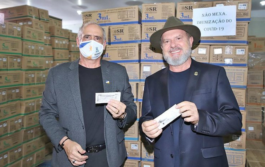 Governador Mauro Carlesse e secretário Edgar Tollini