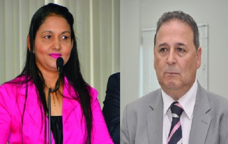 Vereadora Vanda e secretário Adir 