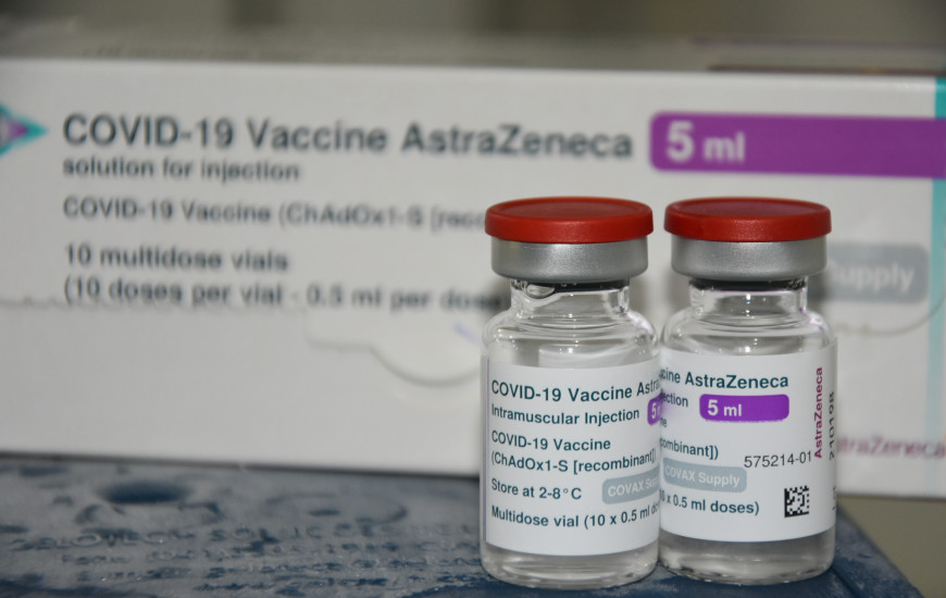 Na noite de quinta-feira, 02, serão 7.500 doses da Astrazeneca