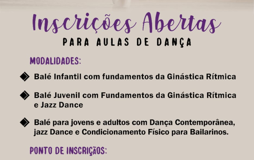 Inscrições podem ser feitas na Secretaria da Cultura e do Turismo
