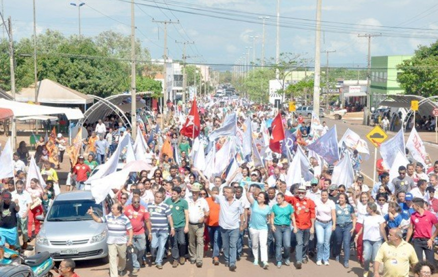 Coligação na última caminhada em Palmas
