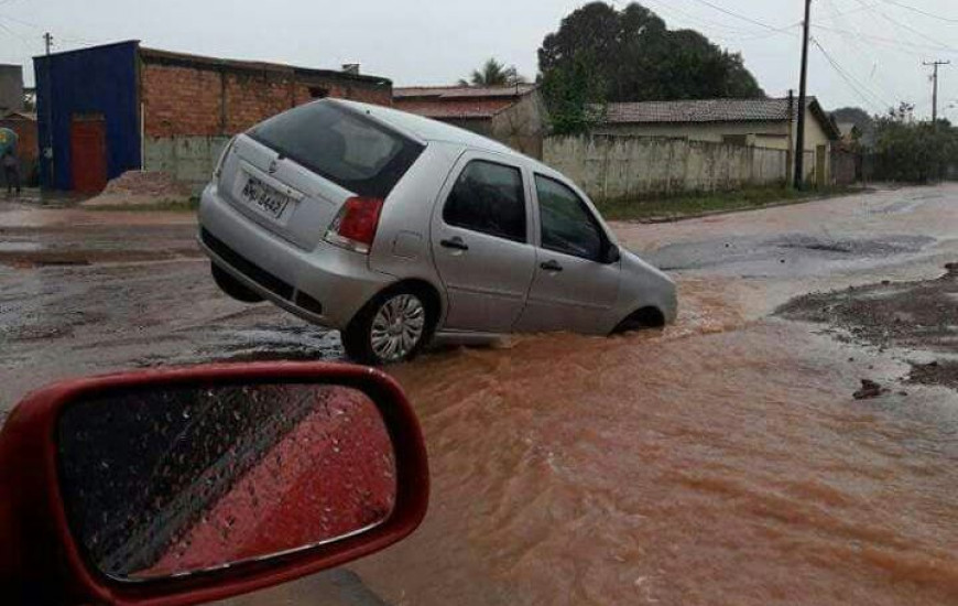 Chuva causa transtornos em Colinas