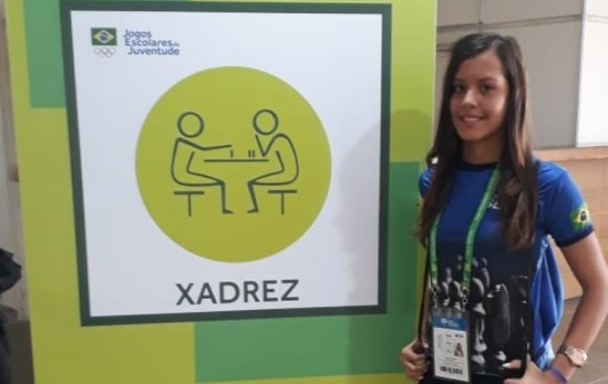 Katherine venceu a fase municipal, estadual e regional dos jogos escolares.