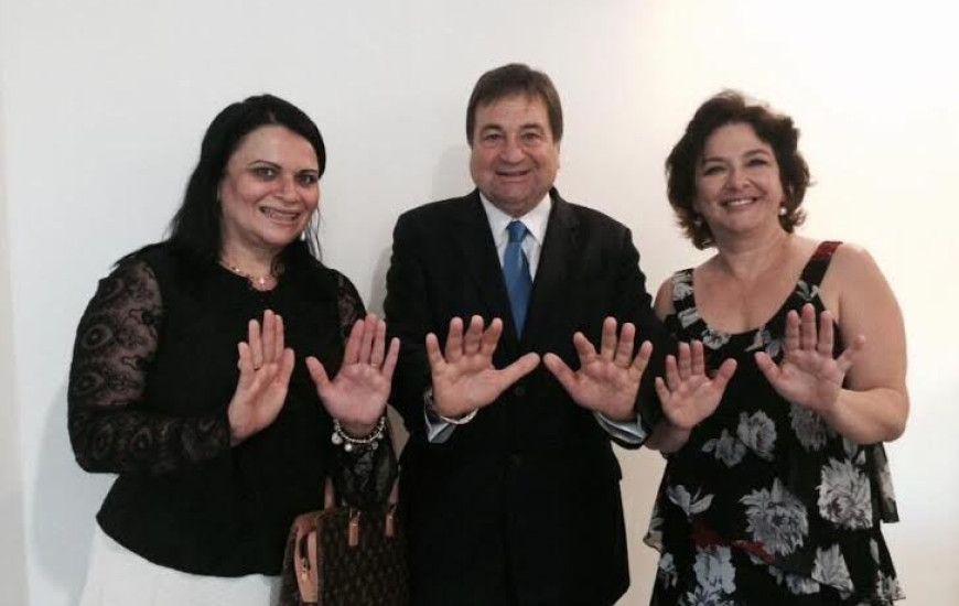 Eula, Halum e Valquíria em evento na sede do PRB