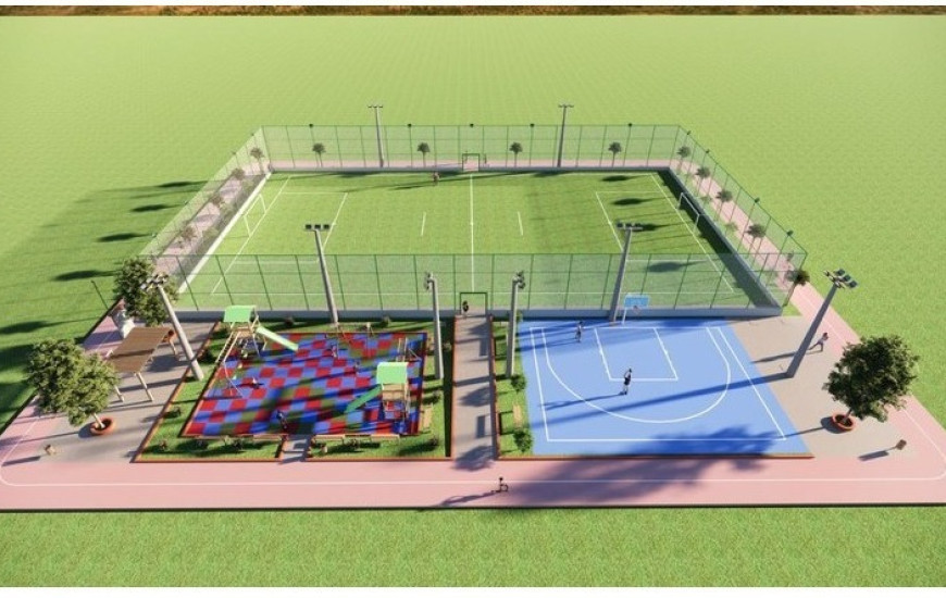 Maquete da obra do Centro Esportivo Comunitário no Irmã Dulce
