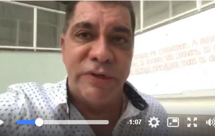 Prefeito de Palmas em vídeo na rede social 