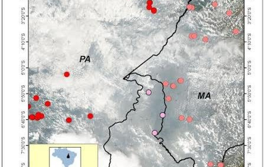 Focos de incêndio são no Pará e Maranhão