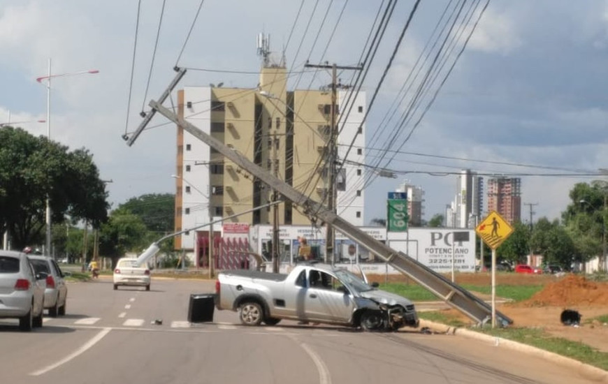 436 postes foram derrubados por motoristas no Estado somente em 2018 