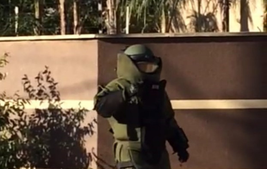 Esquadrão Antibombas é acionado para apreender granada
