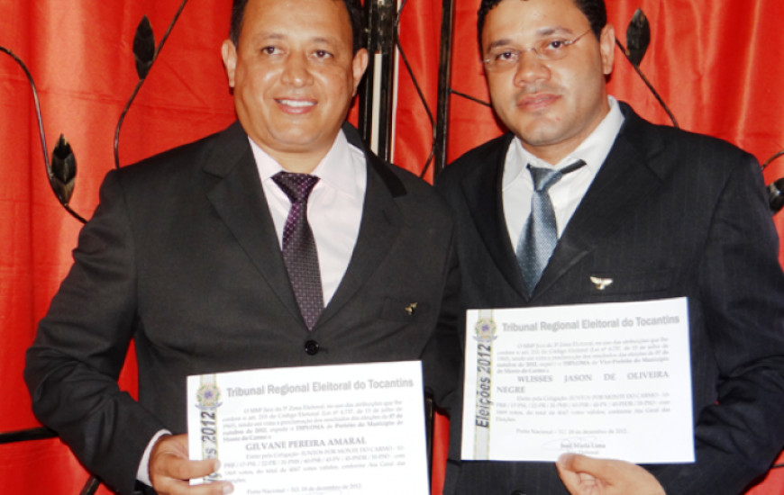 Prefeito e vice, Gilvane Pereira e Wlisses Negre