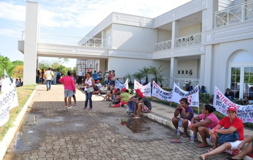 Manifestantes deixaram a Seagro