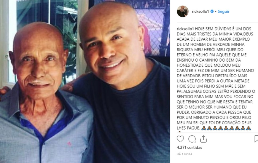 Pai do cantor sertanejo Rick morre no HGP