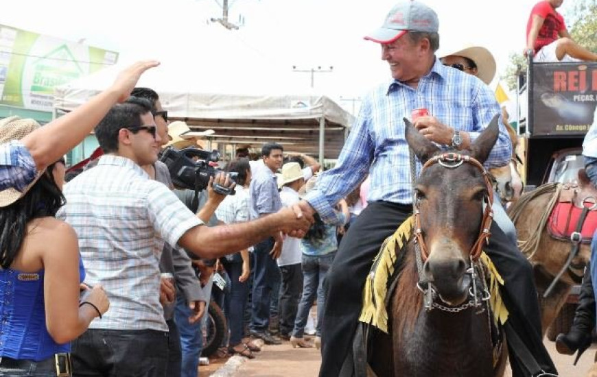 Botelho durante a cavalgada