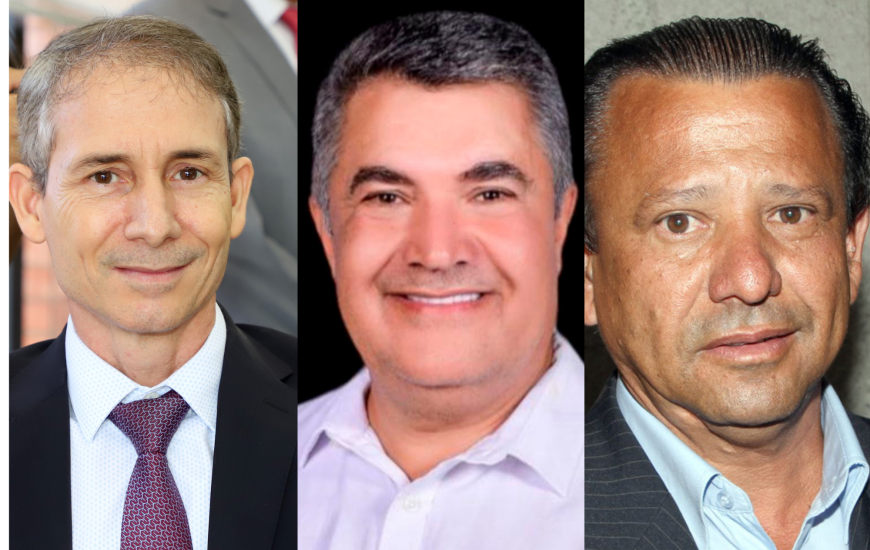 Da esq/dir: Nivair, Eduardo e Otoniel: novos componentes do governo