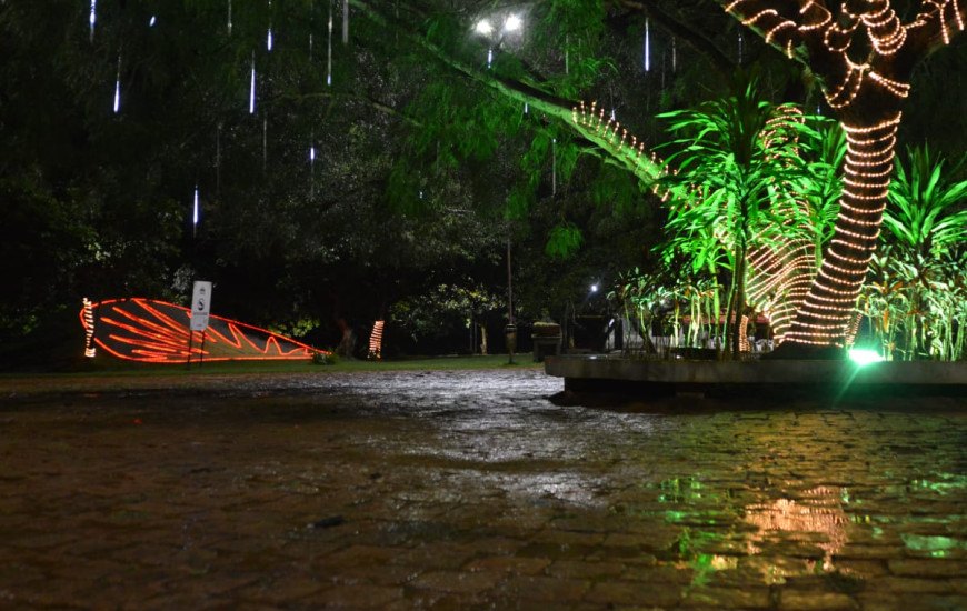 Parque está enfeitado e iluminado para o Natal na Capital