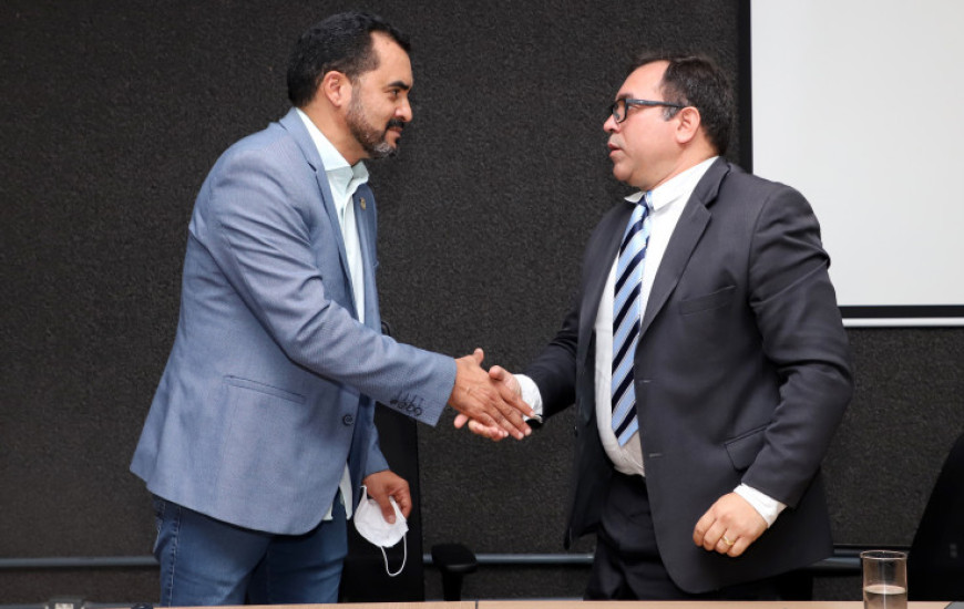 Governador Wanderlei e novo secretário de Segurança Pública, Wlademir Costa