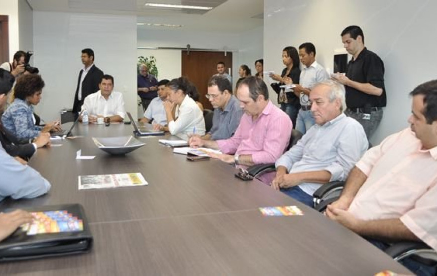 Coletiva na prefeitura de Palmas