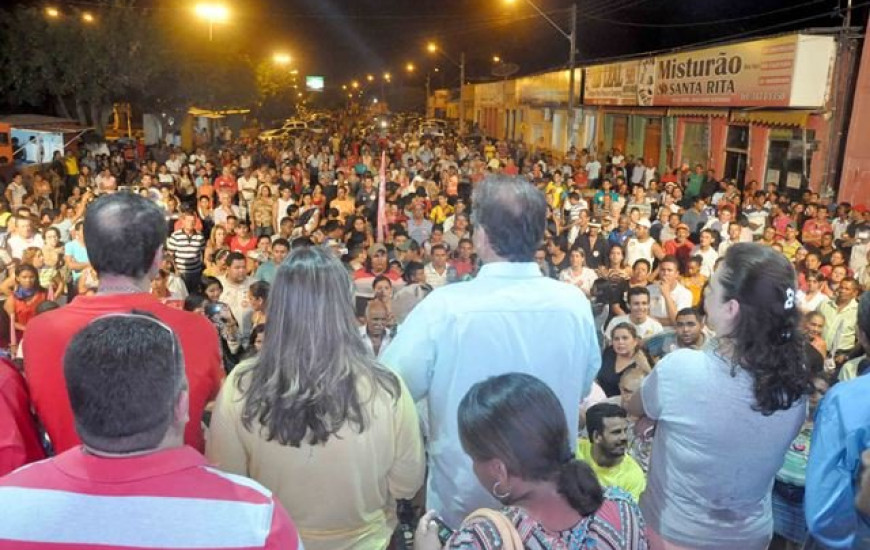 Marcelo Miranda em comício em Xambioá