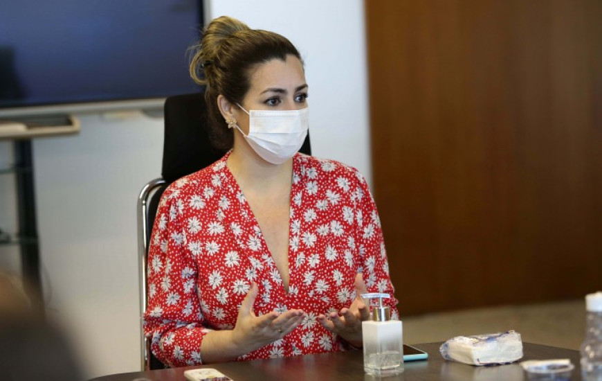 Candidata a reeleição em Palmas, Cinthia Ribeiro.