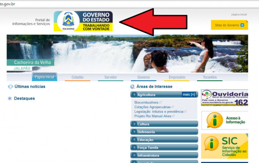 Brasão com marca do Governo Sandoval