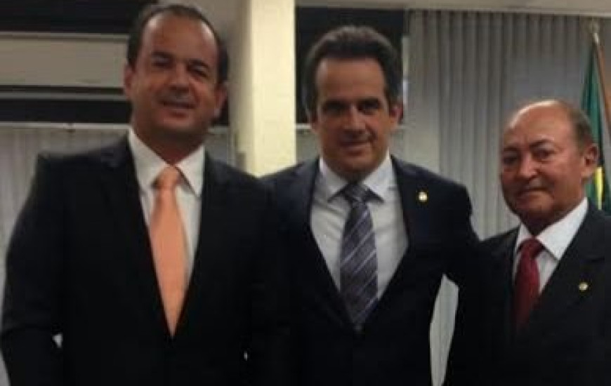 Roberto Pires e Botelho com presidente nacional