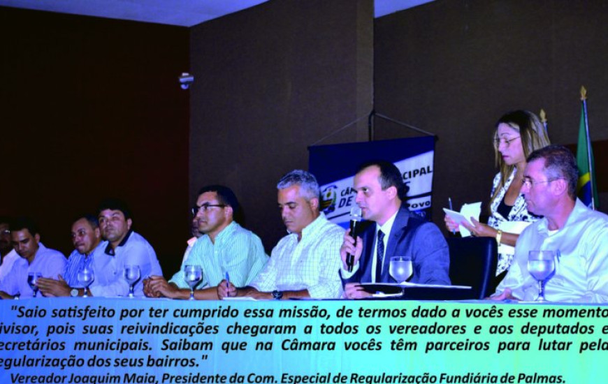 Vereador e comissão na Audiência Pública