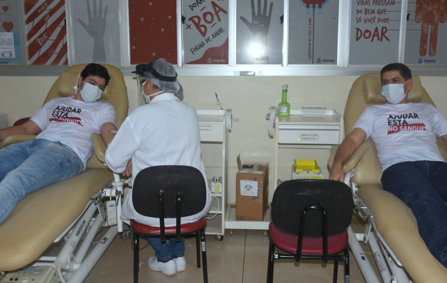 Para o pai de família, Leonel Vaz, doar sangue se torna ainda mais gratificante.