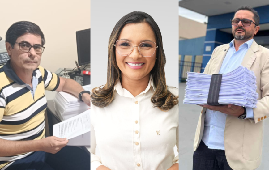 Chapas 1, 2 e 3, respectivamente lideradas por Marcos, Kelismene e Elizeu