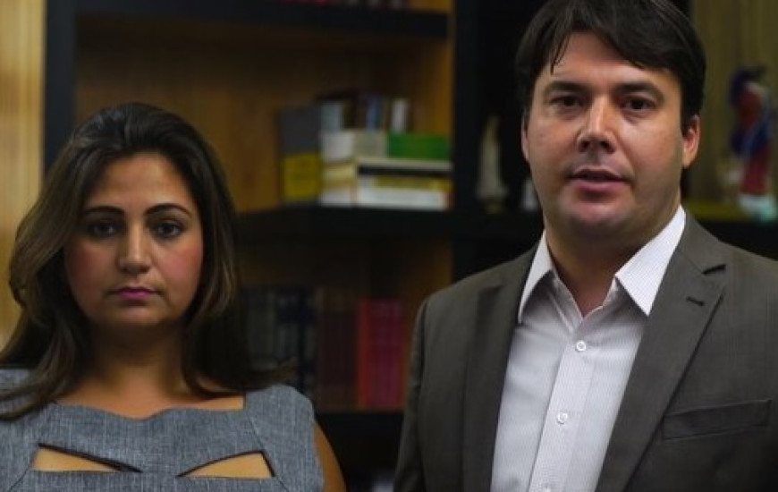 Vice-presidente da OAB, Janay Garcia, e presidente Gedeon Pitaluga.